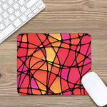 Stained Glass Mosaic Pattern Print Mouse Pad