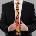 Stained Glass Mosaic Pattern Print Necktie