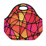Stained Glass Mosaic Pattern Print Neoprene Lunch Bag