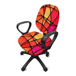 Stained Glass Mosaic Pattern Print Office Chair Cover