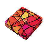 Stained Glass Mosaic Pattern Print Outdoor Seat Cushion Cover