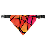 Stained Glass Mosaic Pattern Print Over The Collar Dog Bandana
