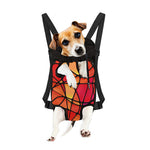 Stained Glass Mosaic Pattern Print Pet Carrier Backpack