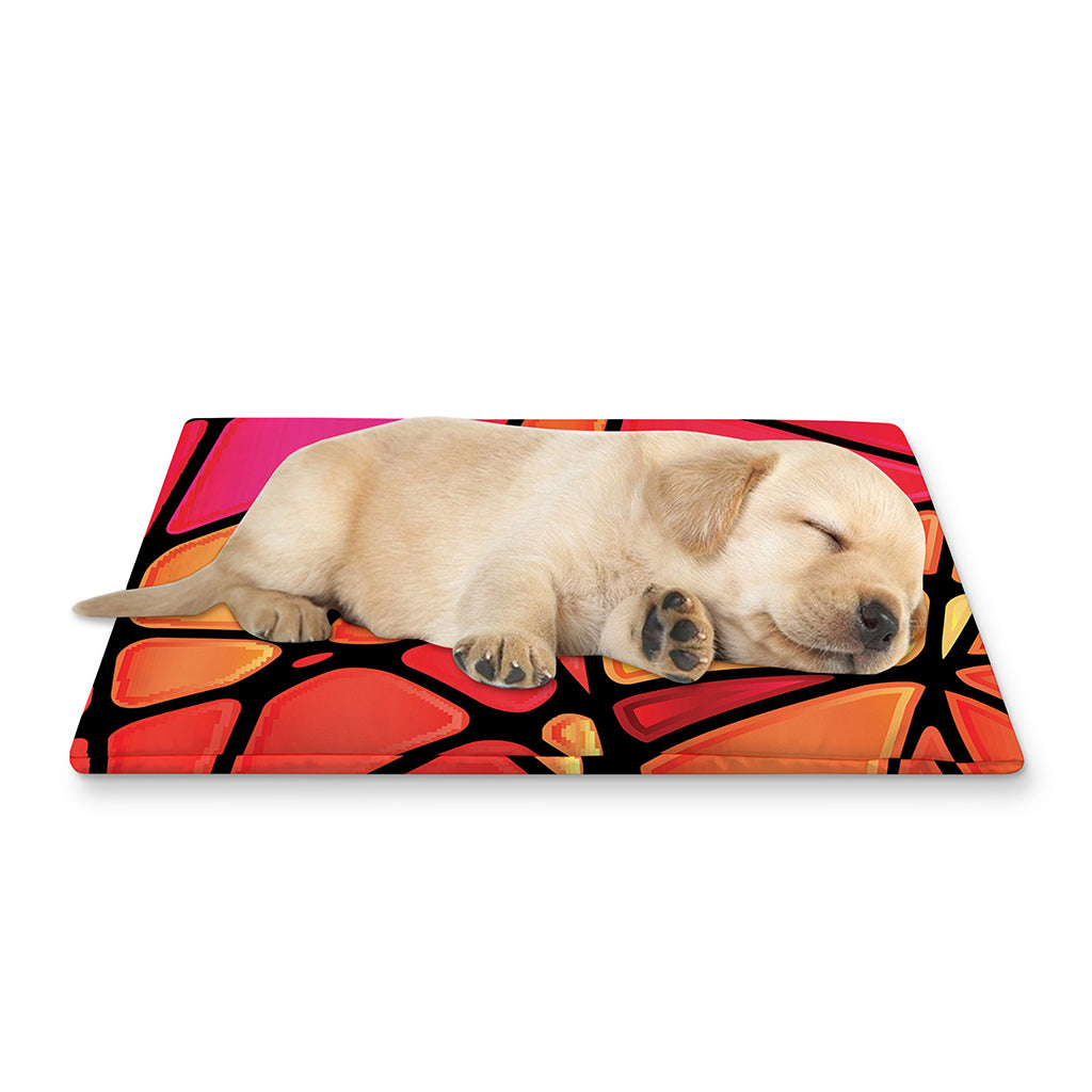 Stained Glass Mosaic Pattern Print Pet Cooling Mat Cover
