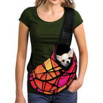 Stained Glass Mosaic Pattern Print Pet Sling Carrier