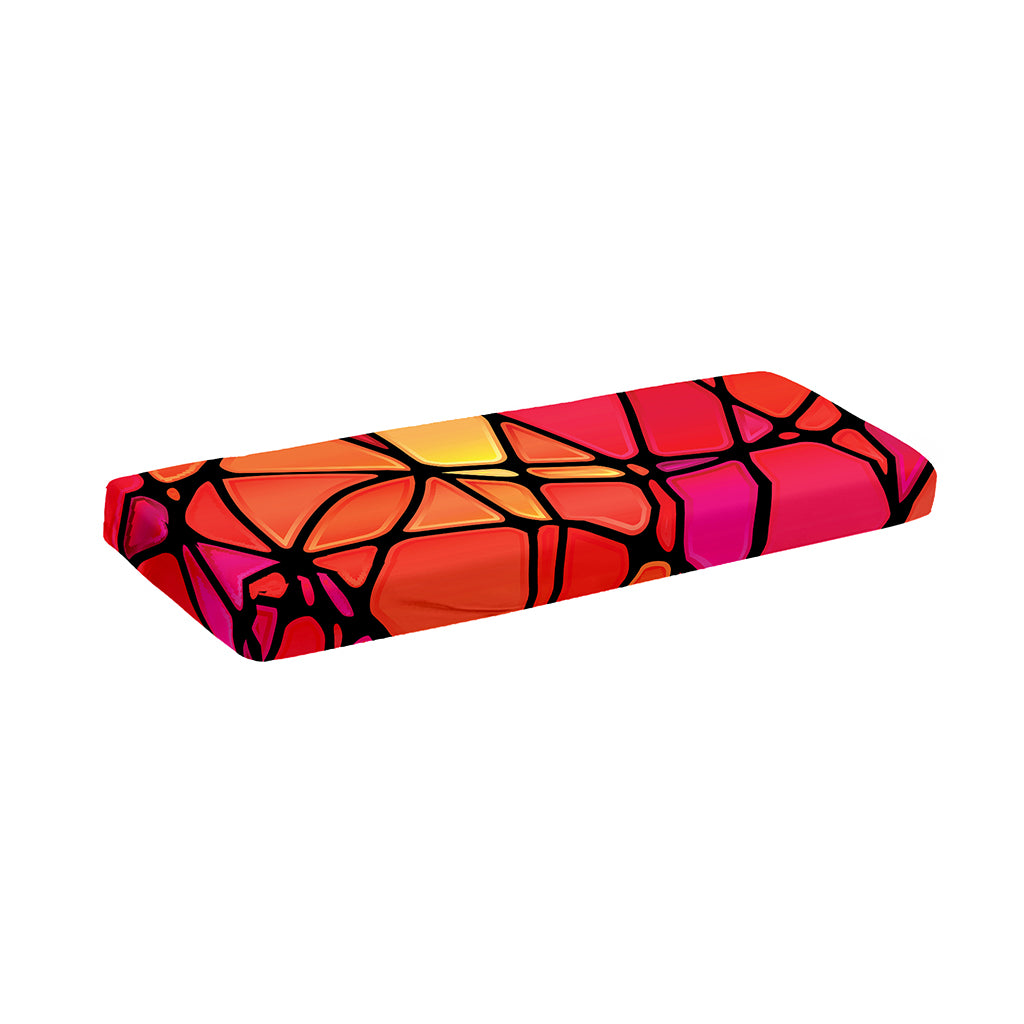 Stained Glass Mosaic Pattern Print Piano Keyboard Cover