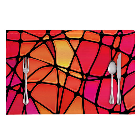 Stained Glass Mosaic Pattern Print Placemat
