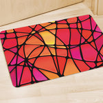 Stained Glass Mosaic Pattern Print Polyester Doormat
