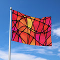 Stained Glass Mosaic Pattern Print Polyester Flag