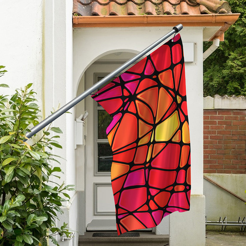 Stained Glass Mosaic Pattern Print Polyester Flag