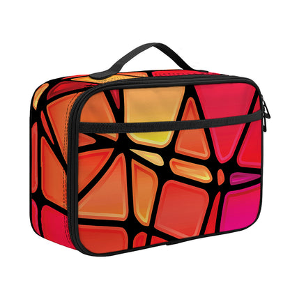 Stained Glass Mosaic Pattern Print Portable Lunch Bag