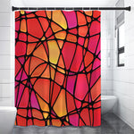 Stained Glass Mosaic Pattern Print Premium Shower Curtain