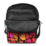 Stained Glass Mosaic Pattern Print Rectangular Crossbody Bag