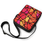 Stained Glass Mosaic Pattern Print Rectangular Crossbody Bag