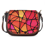 Stained Glass Mosaic Pattern Print Saddle Bag