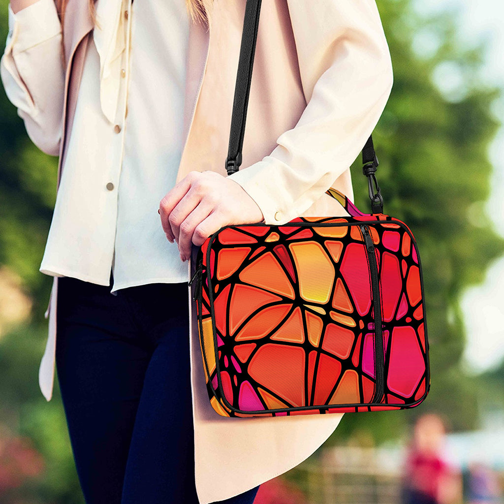 Stained Glass Mosaic Pattern Print Shoulder Strap Bible Bag
