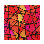 Stained Glass Mosaic Pattern Print Silk Bandana