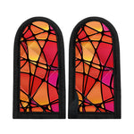 Stained Glass Mosaic Pattern Print Skillet Handle Cover