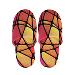 Stained Glass Mosaic Pattern Print Slippers