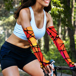 Stained Glass Mosaic Pattern Print Sun Protection Arm Sleeves