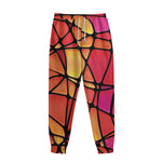 Stained Glass Mosaic Pattern Print Sweatpants