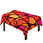 Stained Glass Mosaic Pattern Print Tablecloth