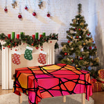 Stained Glass Mosaic Pattern Print Tablecloth
