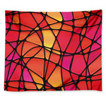 Stained Glass Mosaic Pattern Print Tapestry