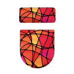 Stained Glass Mosaic Pattern Print Toilet Lid And Tank Cover Set