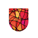 Stained Glass Mosaic Pattern Print Toilet Lid Cover