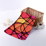 Stained Glass Mosaic Pattern Print Towel