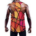 Stained Glass Mosaic Pattern Print Training Tank Top