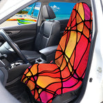 Stained Glass Mosaic Pattern Print Waterproof Car Seat Cover