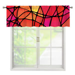 Stained Glass Mosaic Pattern Print Window Valance