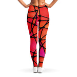 Stained Glass Mosaic Pattern Print Women's Leggings