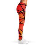 Stained Glass Mosaic Pattern Print Women's Leggings