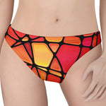 Stained Glass Mosaic Pattern Print Women's Thong