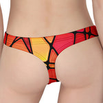 Stained Glass Mosaic Pattern Print Women's Thong