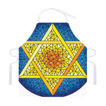 Stained Glass Star of David Print Adjustable Apron