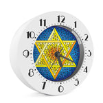 Stained Glass Star of David Print Alarm Clock