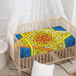 Stained Glass Star of David Print Baby Crib Sheet