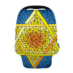 Stained Glass Star of David Print Baby Seat Cover