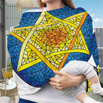 Stained Glass Star of David Print Baby Seat Cover