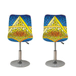 Stained Glass Star of David Print Bar Stool Covers