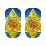 Stained Glass Star of David Print Bar Stool Covers