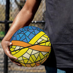 Stained Glass Star of David Print Basketball