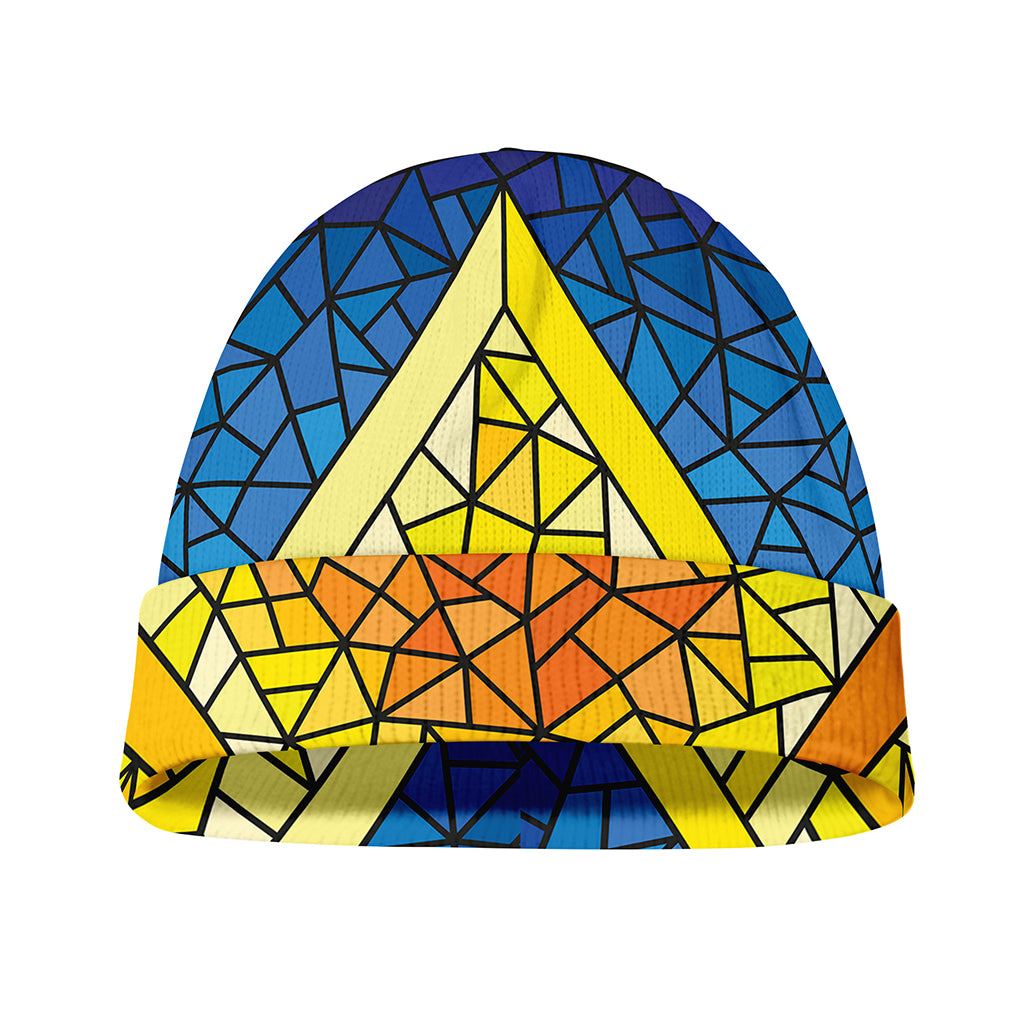Stained Glass Star of David Print Beanie