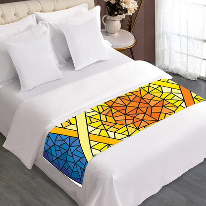 Stained Glass Star of David Print Bed Runner