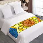 Stained Glass Star of David Print Bed Runner