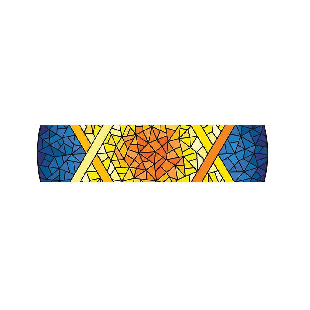 Stained Glass Star of David Print Bed Runner